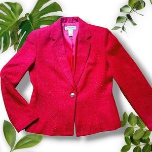 Vintage Judith Hart Red Sparkle Blazer. sz 2P